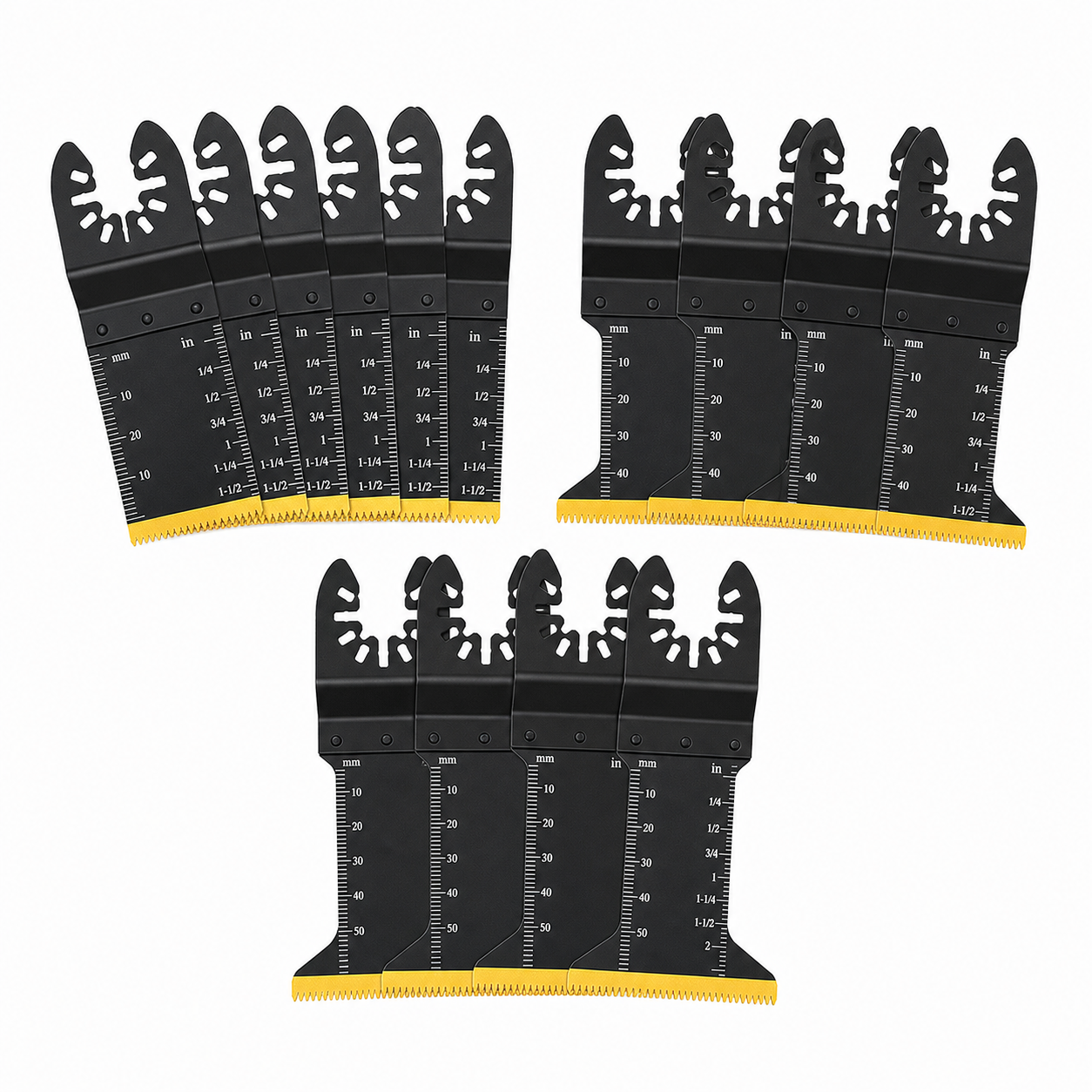 16-Piece Titanium Bi-Metal Oscillating Saw Blade Set