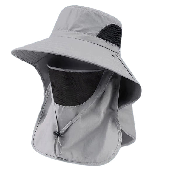 Men's Sun Protection Fishing Hat – Lightweight Breathable with Detachable Face Cover
