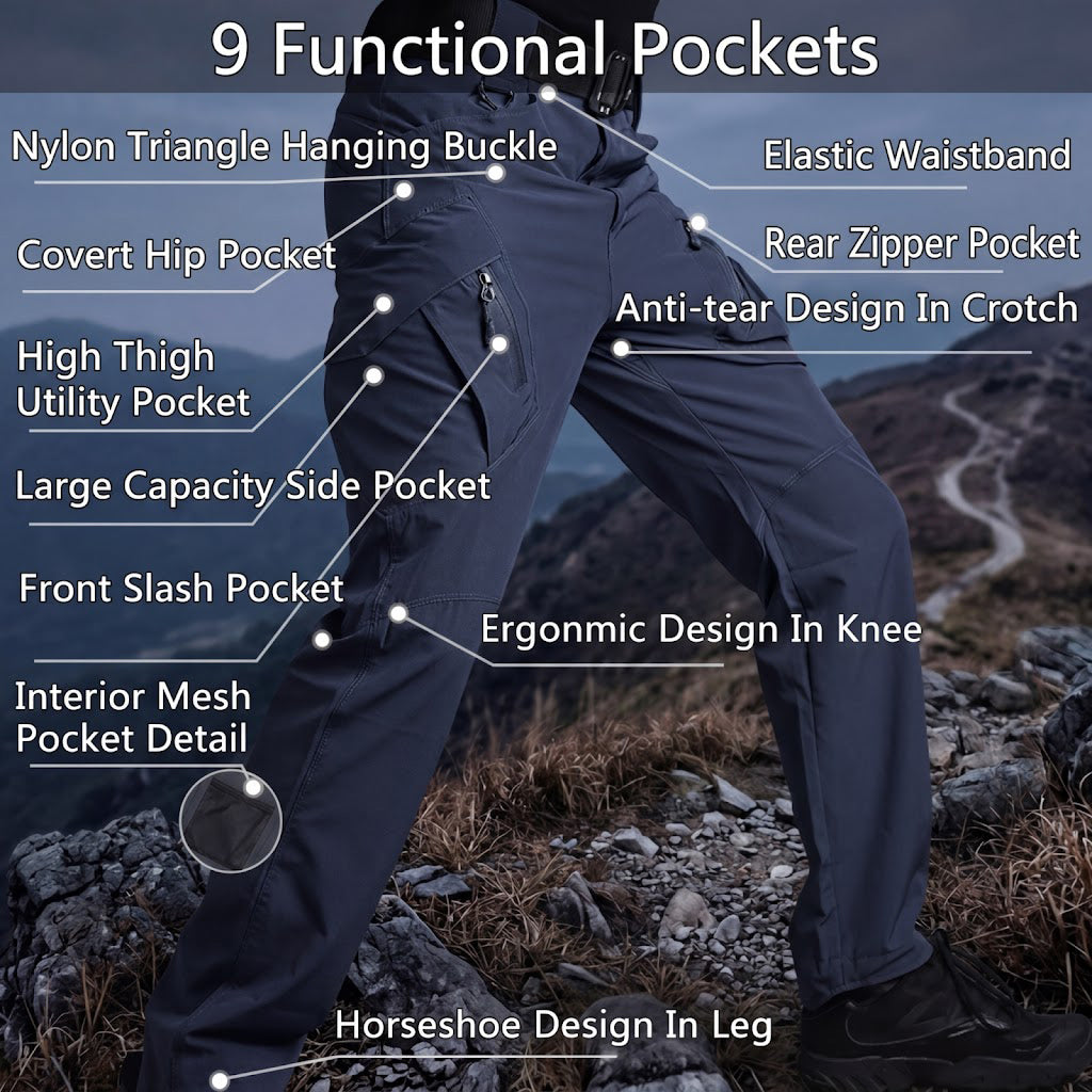 Archon IX9 Men's Lightweight Tactical Pants – Quick-Dry Stretch Pants