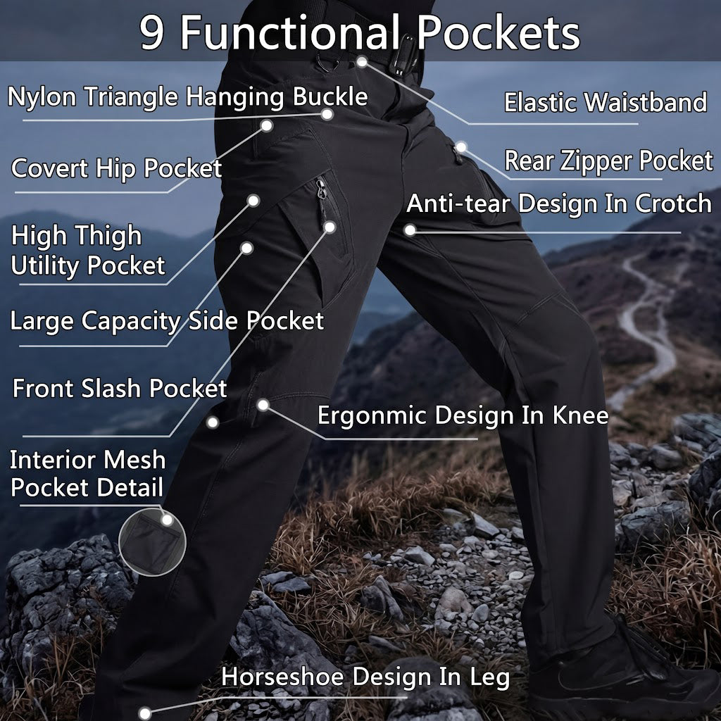 Archon IX9 Men's Lightweight Tactical Pants – Quick-Dry Stretch Pants