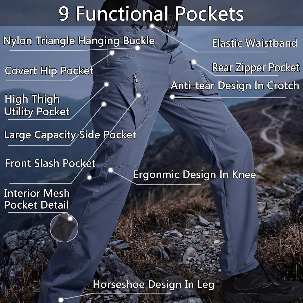 Archon IX9 Men's Lightweight Tactical Pants – Quick-Dry Stretch Pants