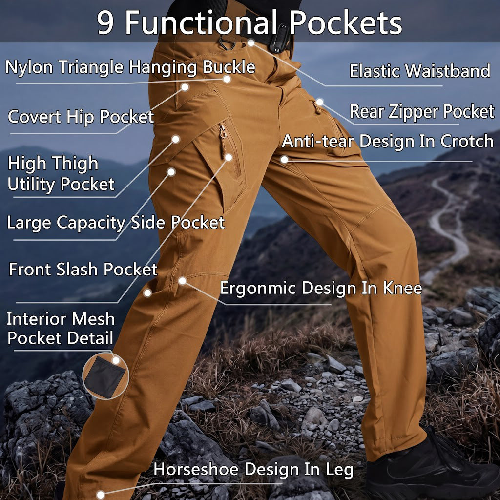 Archon IX9 Men's Lightweight Tactical Pants – Quick-Dry Stretch Pants