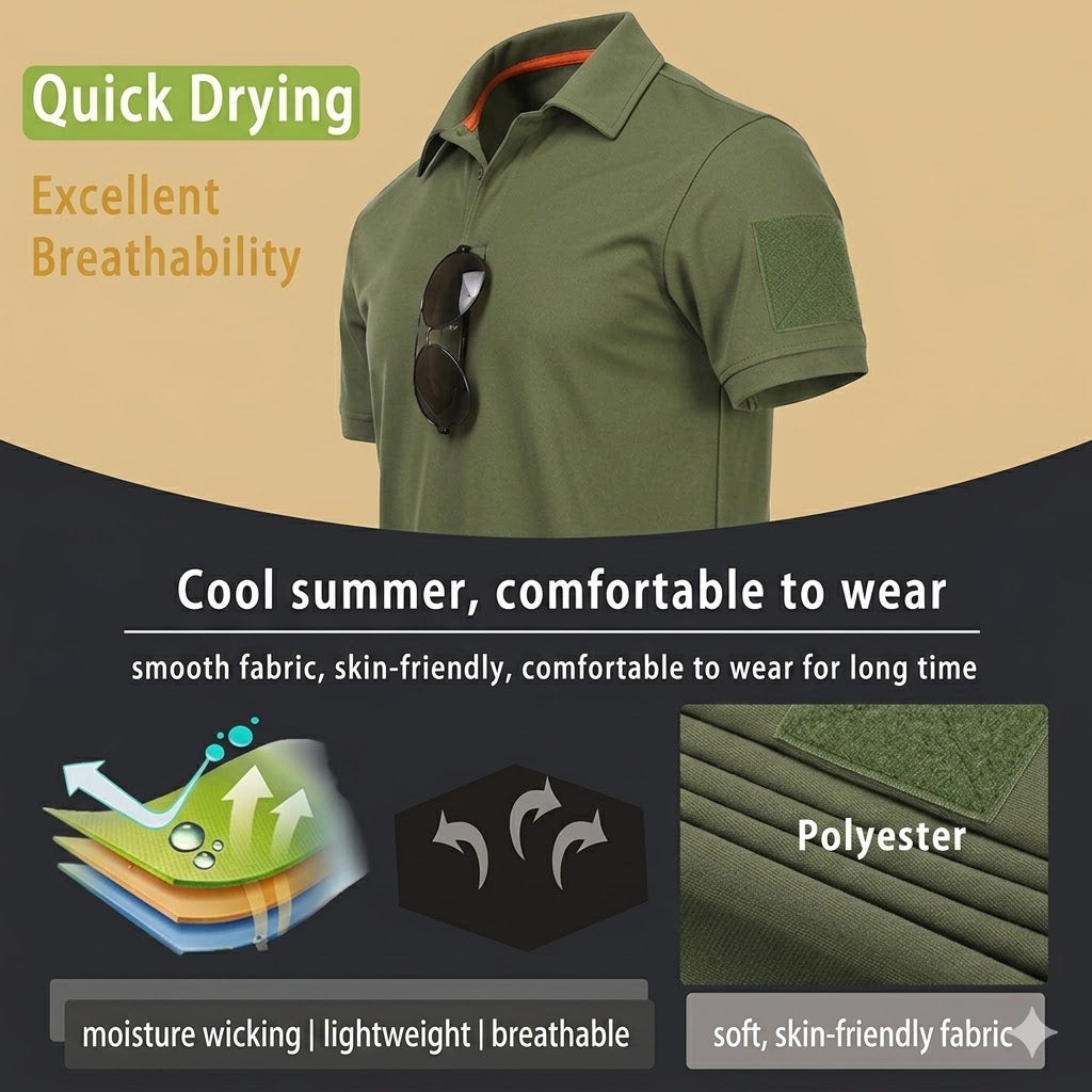 3pack Men's Quick-Dry Wear-resistant T-Shirts Polo