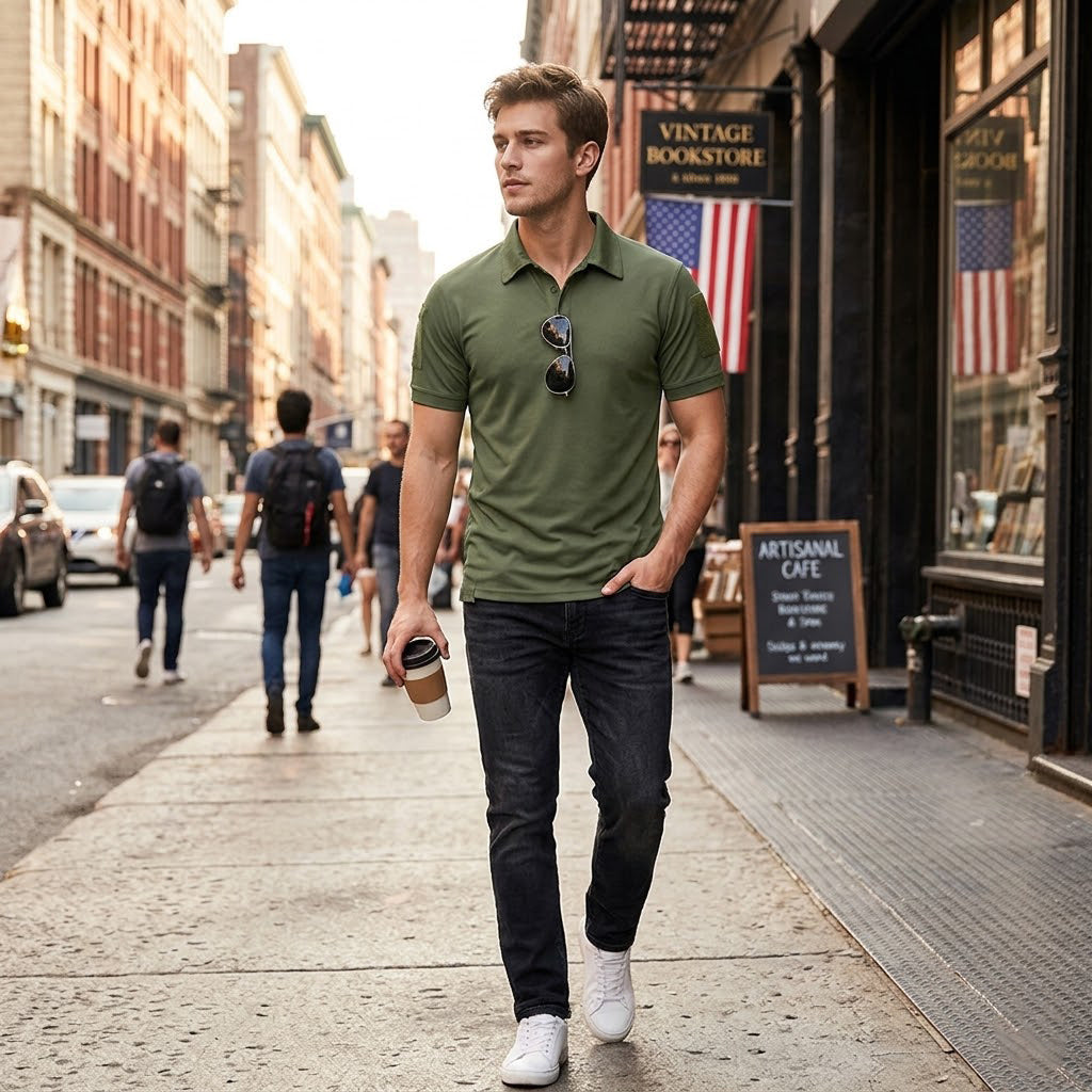 3pack Men's Quick-Dry Wear-resistant T-Shirts Polo