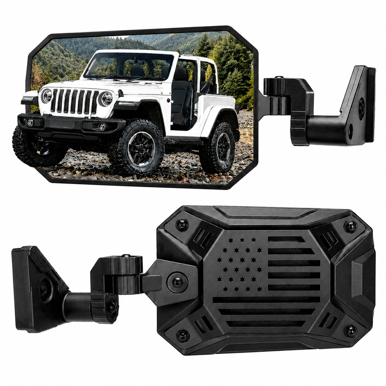Doors Off Side Mirrors for Wrangler JL 2018–2026 & Gladiator JT