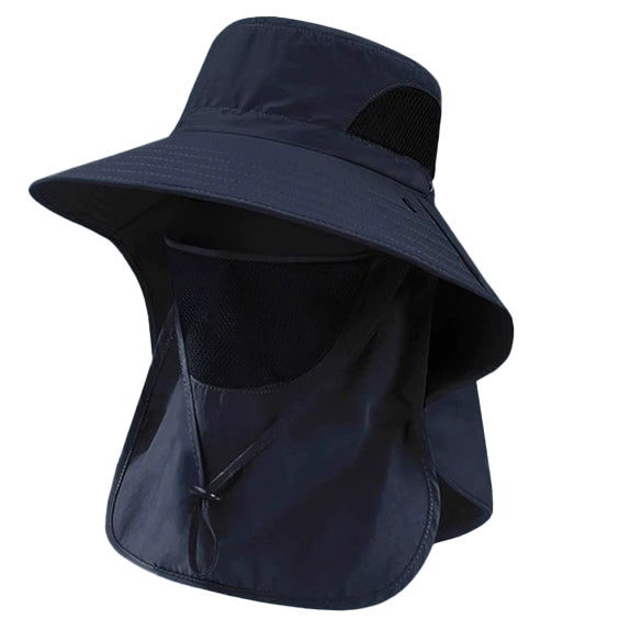 Men's Sun Protection Fishing Hat – Lightweight Breathable with Detachable Face Cover