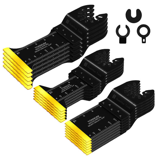 Hitchbull 16-Piece Titanium Bi-Metal Oscillating Saw Blade Set