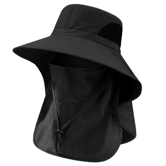 Men's Sun Protection Fishing Hat – Lightweight Breathable with Detachable Face Cover
