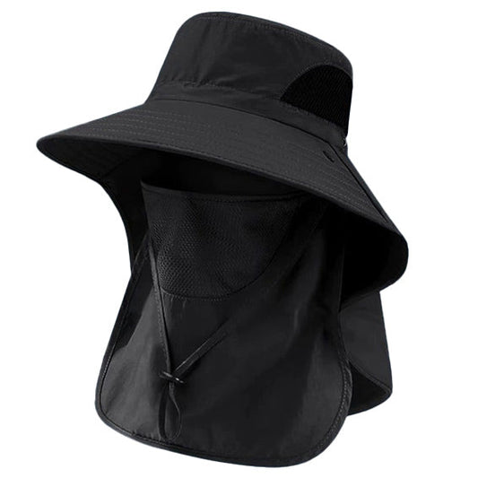 Men's Sun Protection Fishing Hat – Lightweight Breathable with Detachable Face Cover