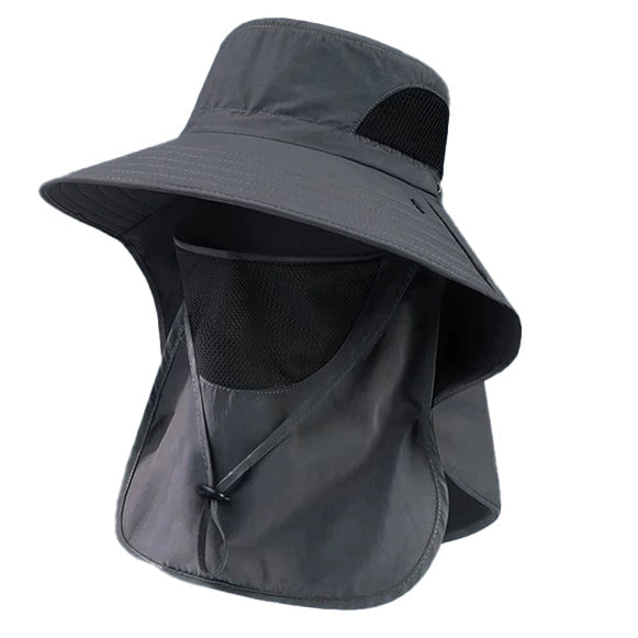 Men's Sun Protection Fishing Hat – Lightweight Breathable with Detachable Face Cover