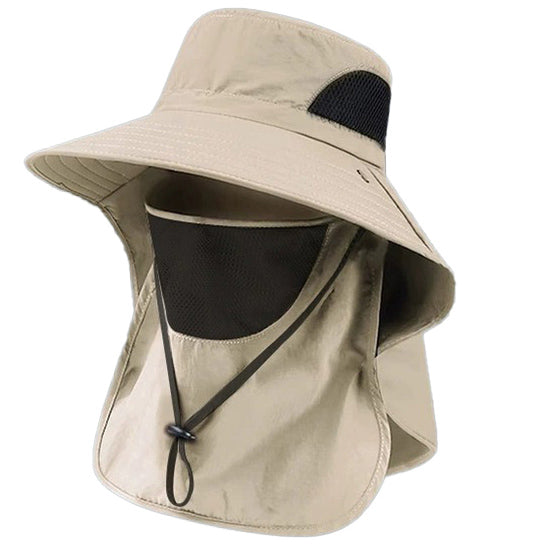 Men's Sun Protection Fishing Hat – Lightweight Breathable with Detachable Face Cover
