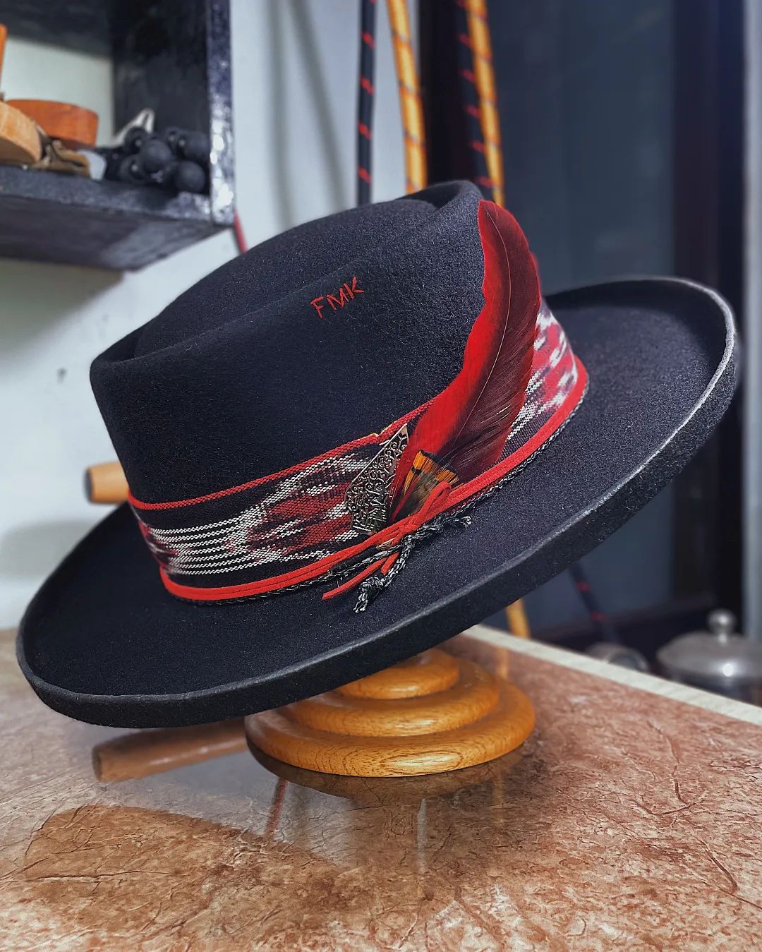 Wide-Brimmed Pork Pie Hat