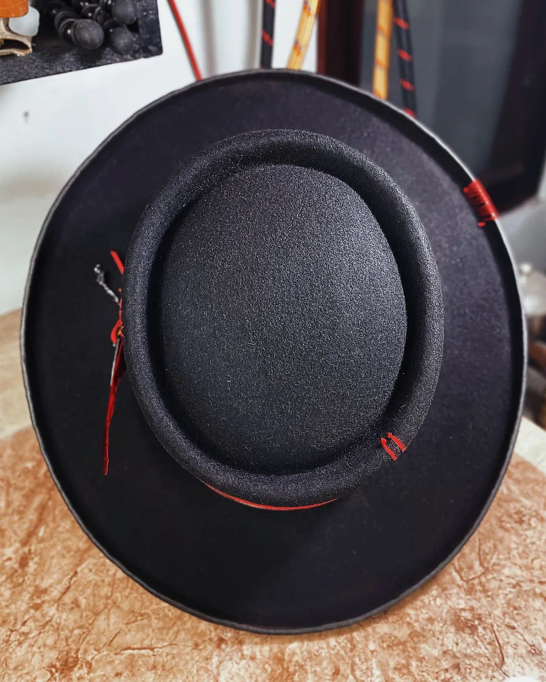 Wide-Brimmed Pork Pie Hat