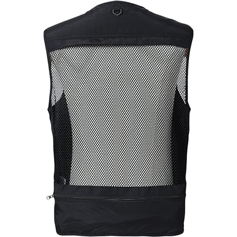 Men's Lightweight Utility Vest – 16-Pocket Fishing, Photography & Travel Vest with Mesh Back