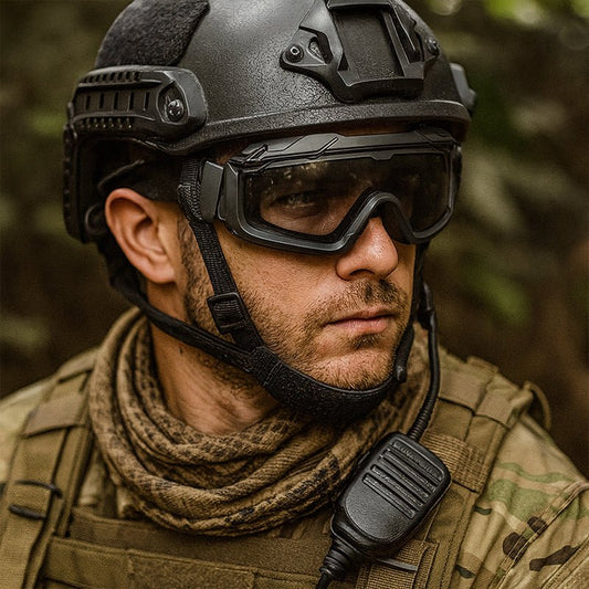 TWS Anti Fog Tactical 2 Modes Protection Goggles & Glasses