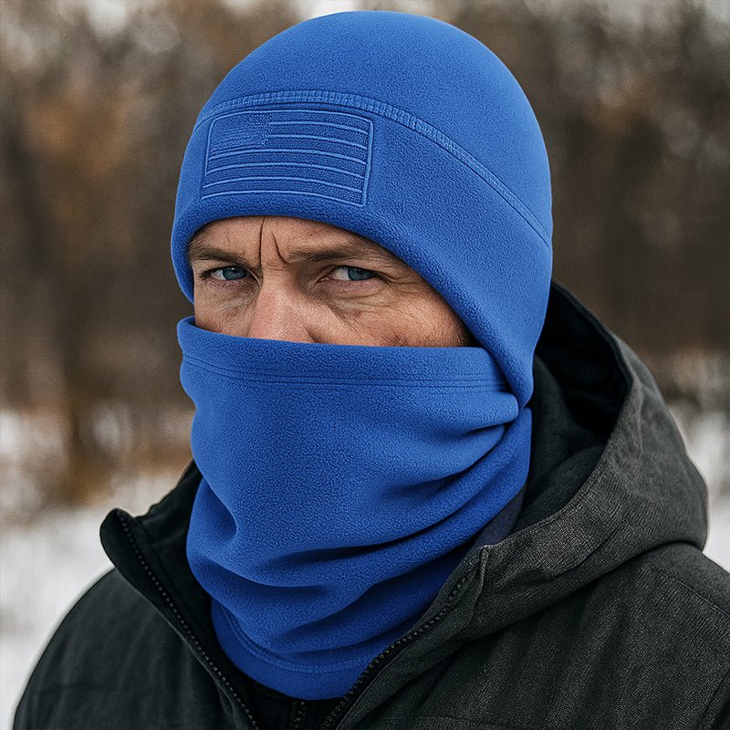TWS Warm Fleece Beanie Hat Scarf Set