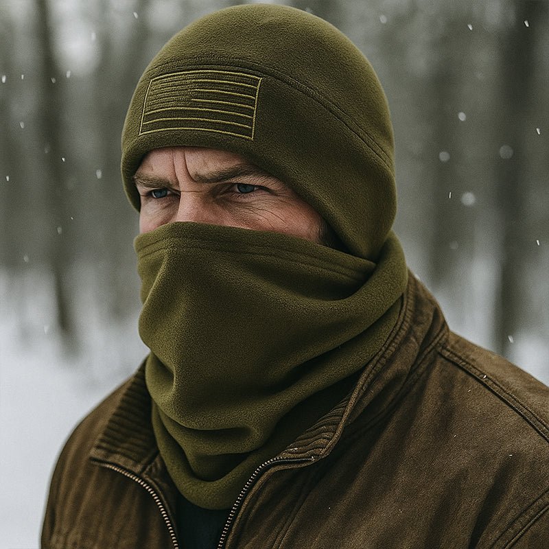 TWS Warm Fleece Beanie Hat Scarf Set